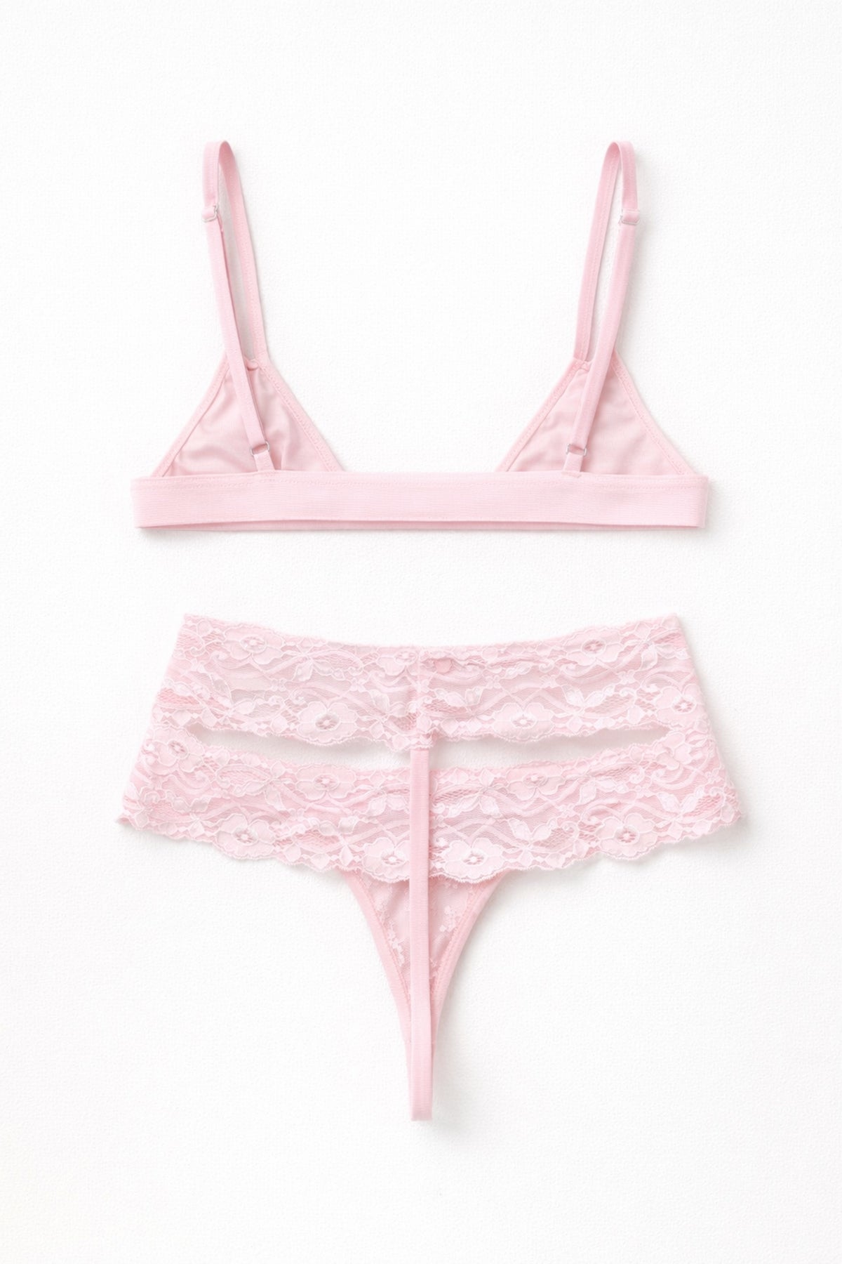 Tie Front Lace Bralette Set – Wireless Comfort & Romantic Elegance