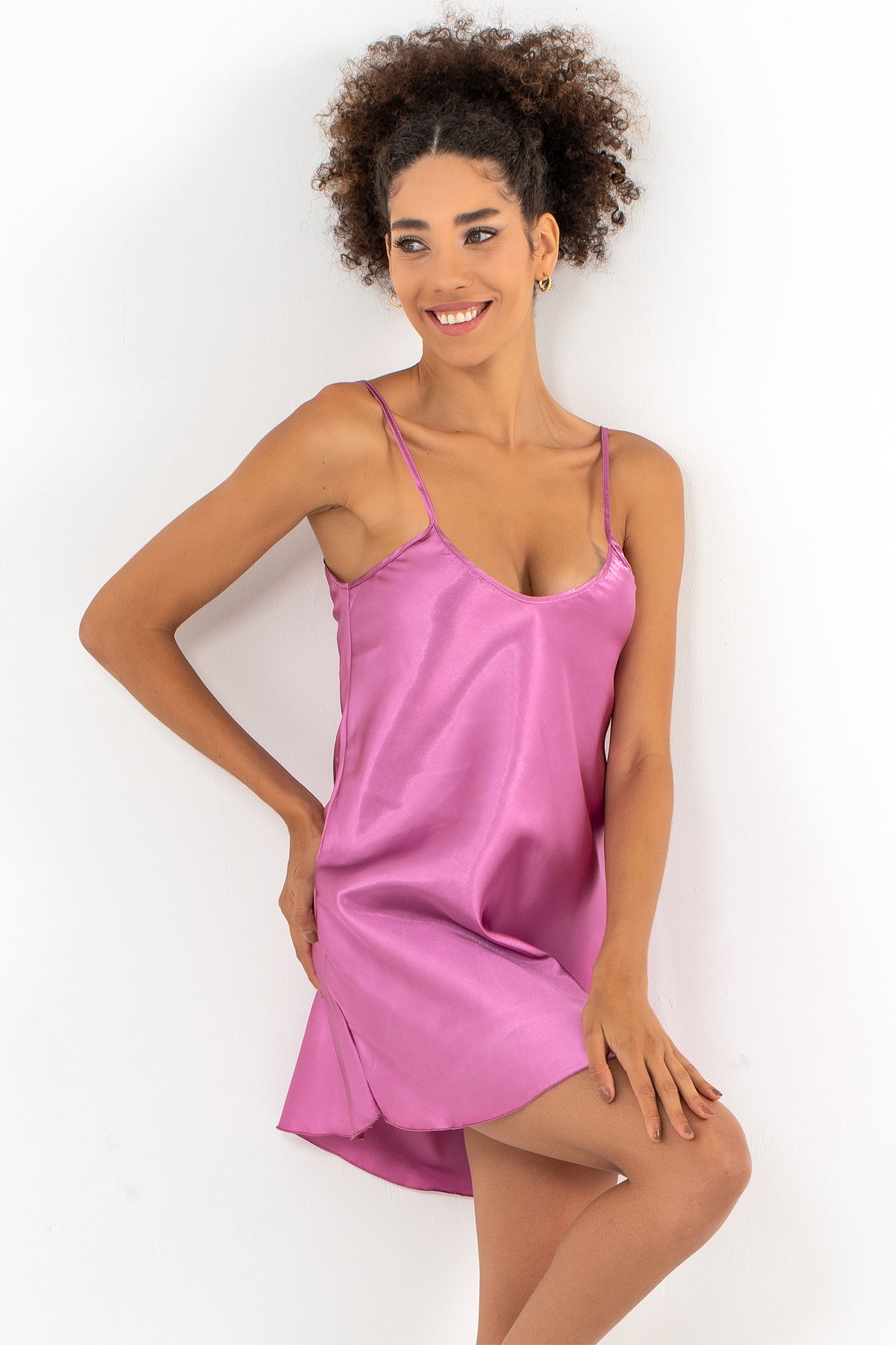 Satin Mini Nightgown – Silky Soft Women's Sleepwear