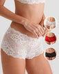3-Pack Lace Boyshort Fantasy Panty Set – Black, Ecru & Red
