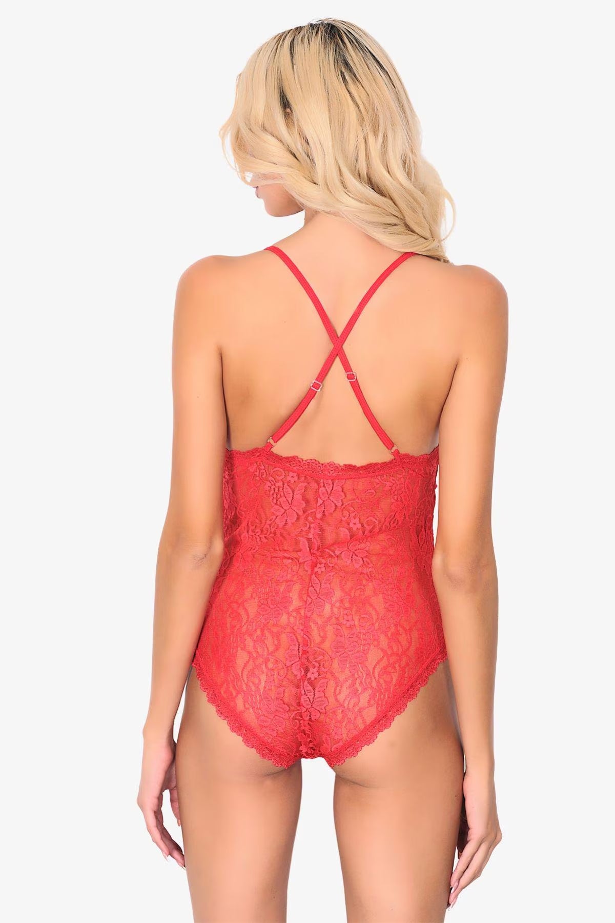 Plus Size Floral Lace Babydoll Lingerie